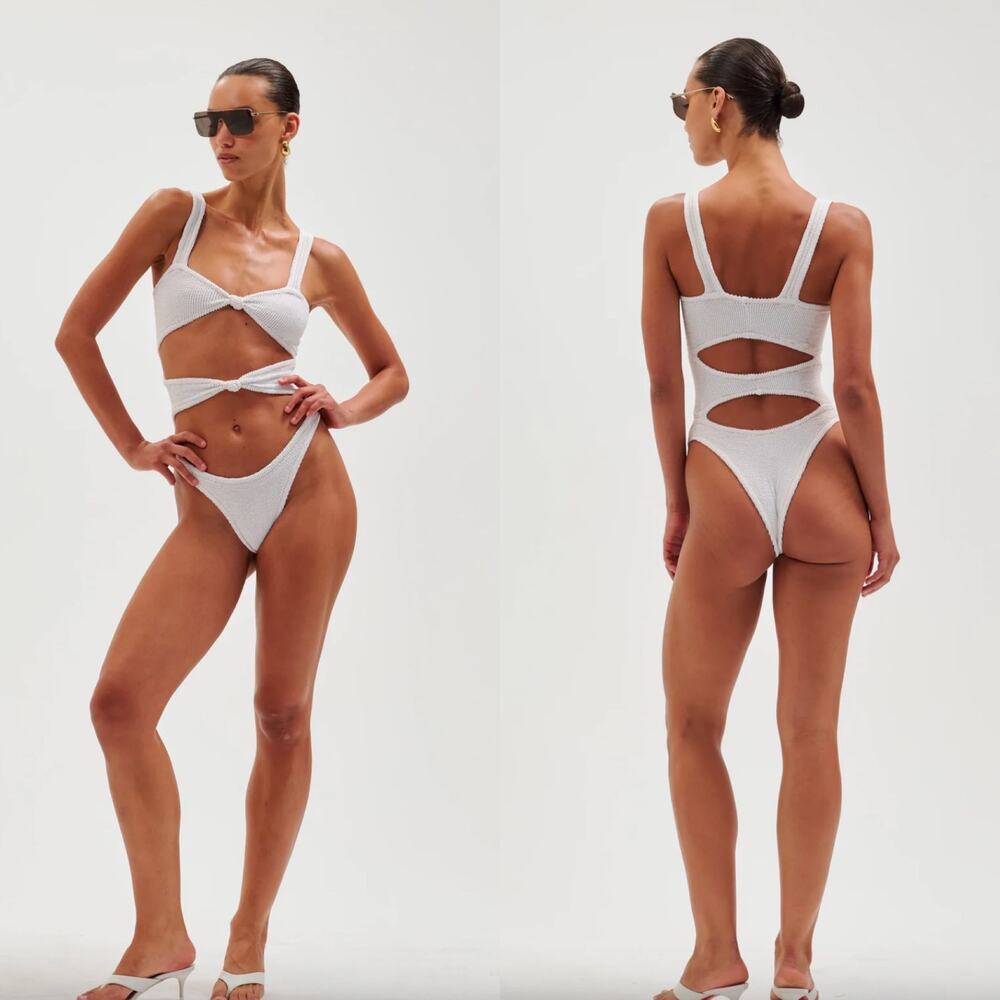 Ronny Kobo x Reina Olga CORSET KNOT One Piece - White - One Size - Italian Made